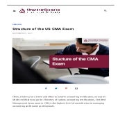 Structure of the US CMA Exam