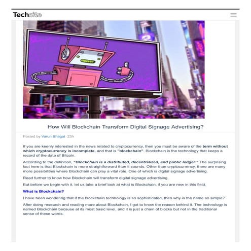 How Will Blockchain Transform Digital Signage Advertising?