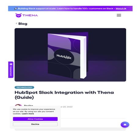 HubSpot Slack Integration with Thena (Guide)