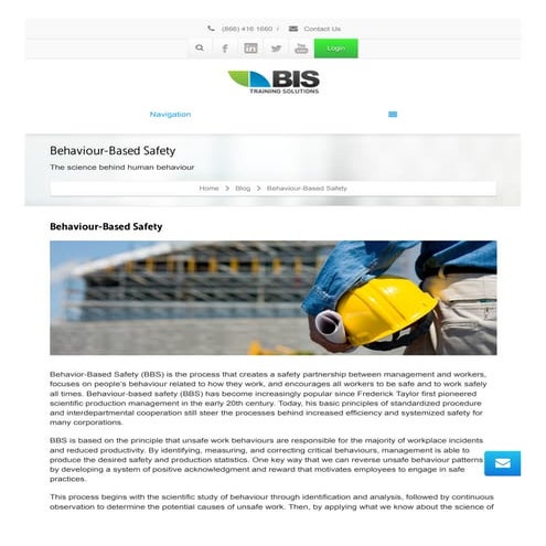 Behaviour-Based Safety by BIS Training Solutions