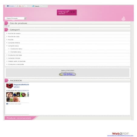 Pagina cu Rochii de seara si Lenjerie TrendyLook.ro