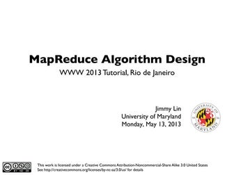 MapReduce Algorithm Design