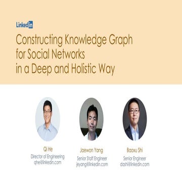 Constructing Knowledge Graph for Social Networks in a Deep and Holistic Way