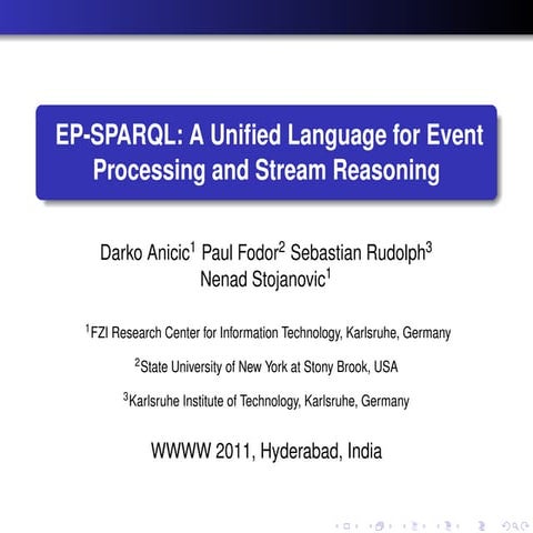 Siddhi: A Second Look at Complex Event Processing Implementations | PPTX