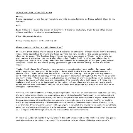 Www and ebi of the pee exam for media