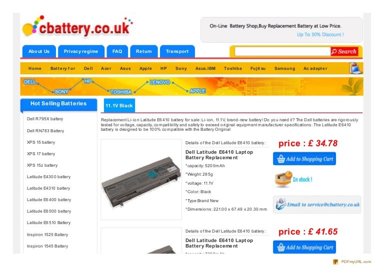 Dell Latitude E6410 Laptop Battery Replacement