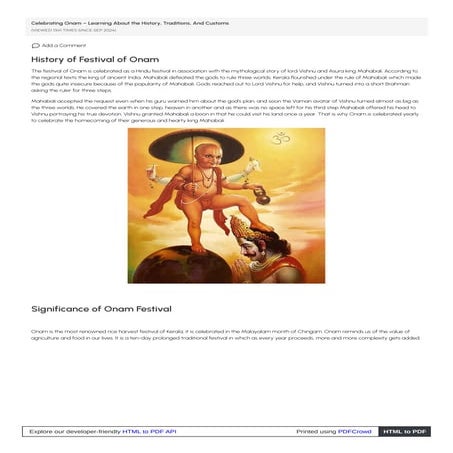 Celebrating Onam – Learning About the History, Traditions, And Customs