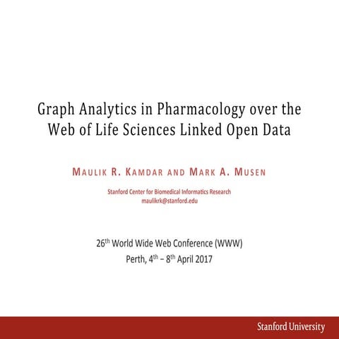 Graph Analytics in Pharmacology over the Web of Life Sciences Linked Open Data