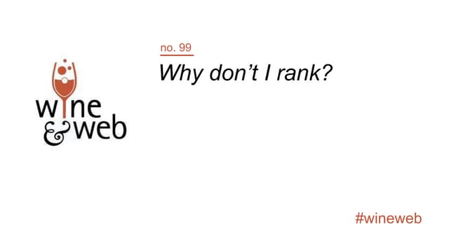 Why Don't I rank? 