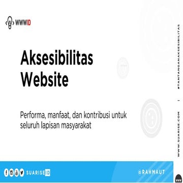 Website Accessibility: Performa dan Manfaat bagi seluruh lapisan masyarakat [...