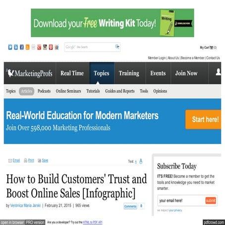 How to Build Customers' Trust and Boost Online Sales [Infographic]