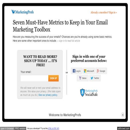 Seven Must-Have Metrics to Keep in Your Email Marketing Toolbox