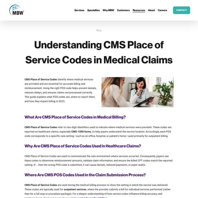 Decoding CMS Place of Service Codes in Medical Claims