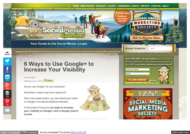 6 Ways to Use Google+ to Increase Your Visibility