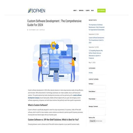 Custom Software Development Guide for Building Tailored Solutions in 2024