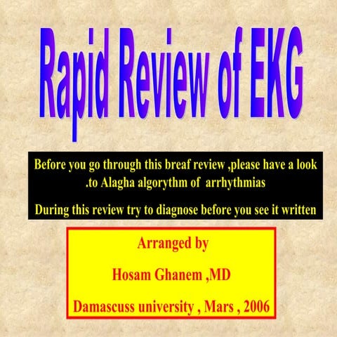 Rapid Review of basic ECG