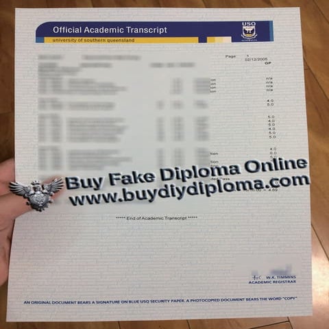 How long to get a fake University of Southern Queensland transcript? | PDF