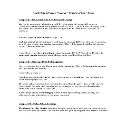 Marketing strategy   cravens piercy