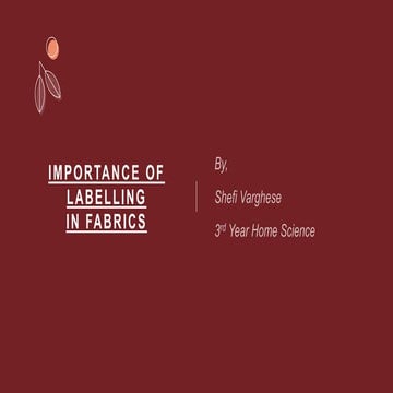 IMPORTANCE OF LABELLING