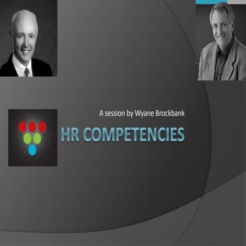 HR Competencies - Wyane Brockbank 