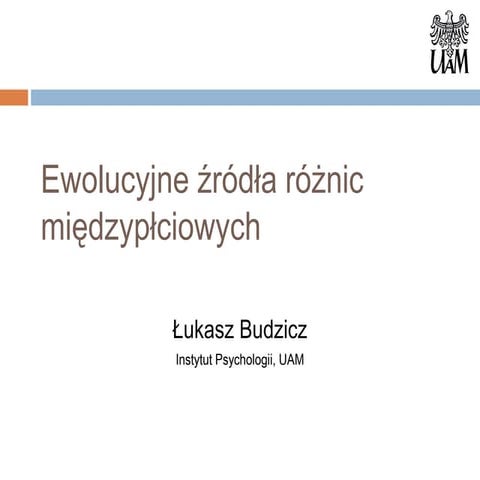Ewolucyjne źródła różnic międzypłciowych