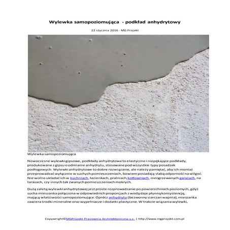 Wylewka samopoziomujaca