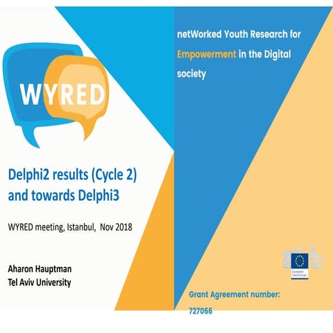 Delphi2 results (Cycle 2) and towards Delphi3