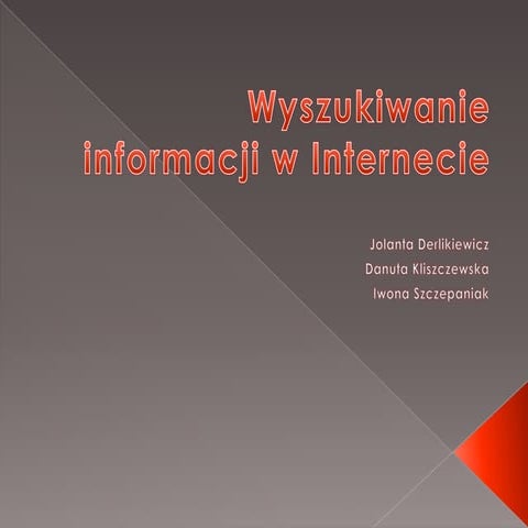 Wyszukiwanie informacji w Internecie | PPT