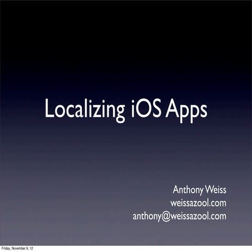Localizing iOS Apps