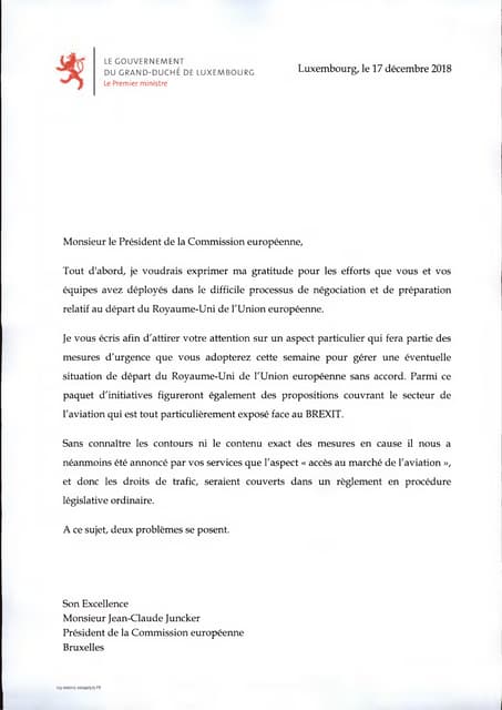 Bettel-Juncker zur Cargolux nach dem Brexit