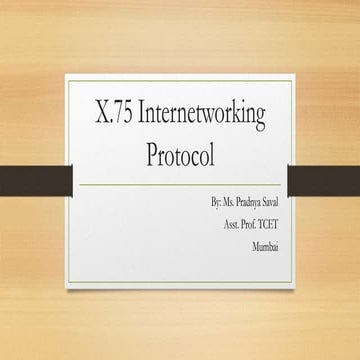 X.75 Internetworking protocol