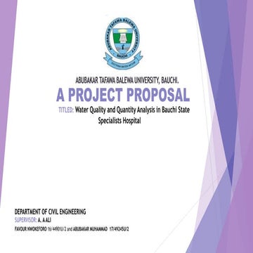 A Project Proposal to the department of Civil Engineering Abubakar Tafawa Balewa University.pdf