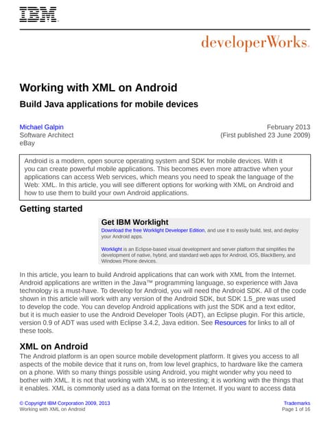 SAX - Android Development