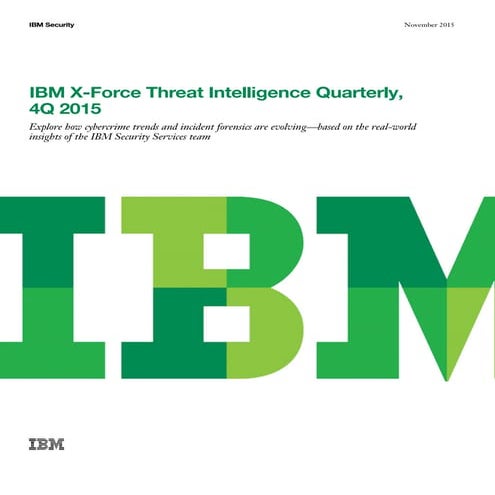 IBM X-Force Threat Intelligence Quarterly Q4 2015