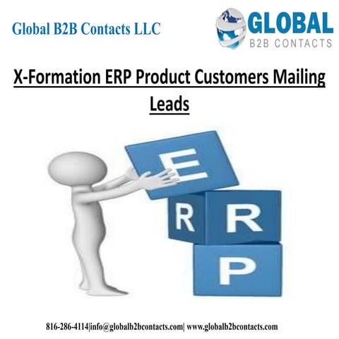 X-Formation ERP product customers mailing leads