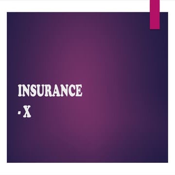 Introduction to the concept of insurance | PPTX