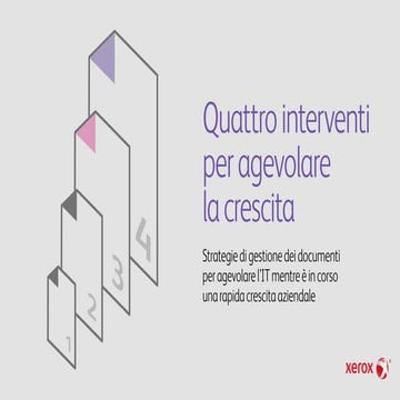 Quattro interventi per agevolare la crescita