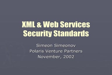XML And Web Services Security Standards