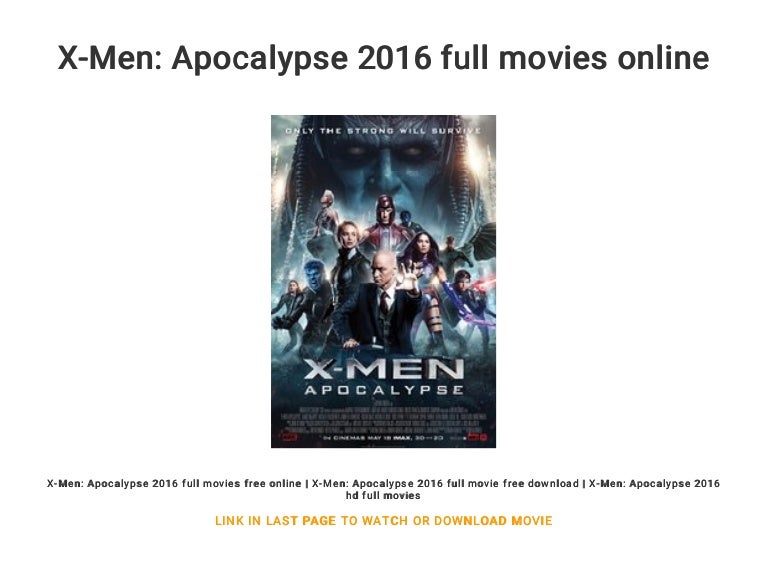 X Men Apocalypse 2016 Full Movies Online