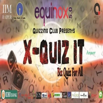 X-Quiz-It'15- Prelims