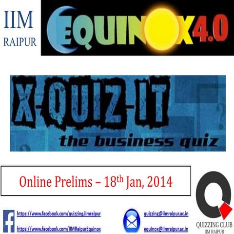 X quiz-it prelims online