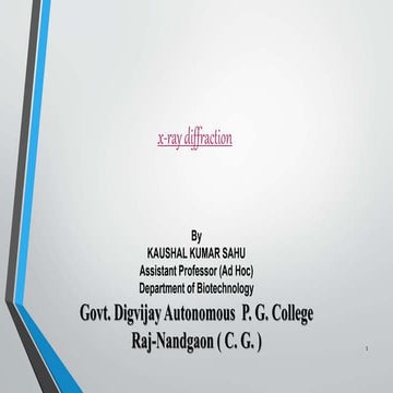 X ray diffraction by kk sahu