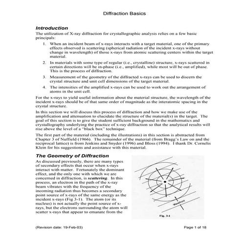 X ray diffraction basics | PDF