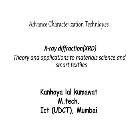 X ray diffraction(xrd)