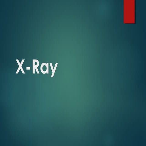 X-ray production & emission