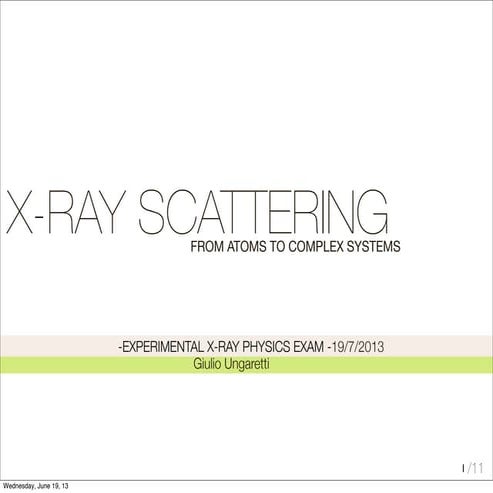 X ray scattering