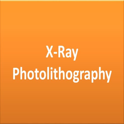 X rays lithography