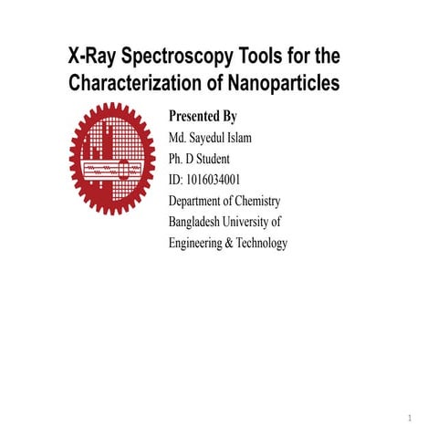 X ray spectroscopy tools for the characterization of nanoparticles