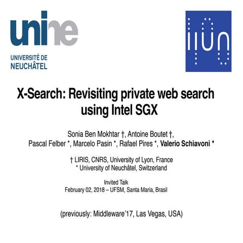 X-Search: Revisiting private web search using Intel SGX