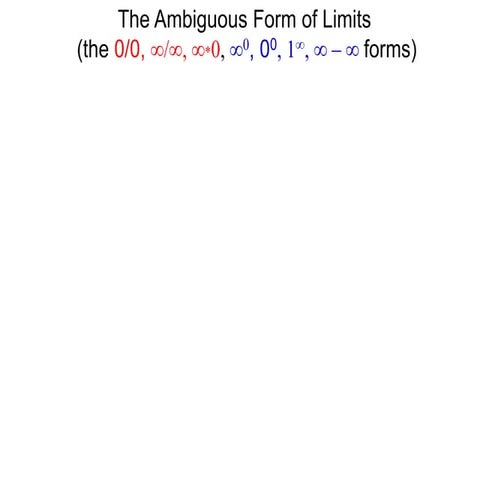 X2.7 l'hopital rule i